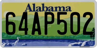 AL license plate 64AP502