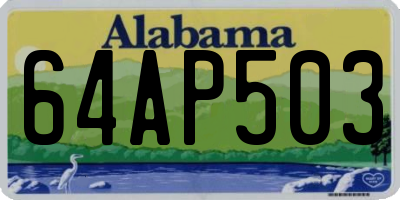 AL license plate 64AP503