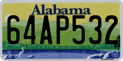 AL license plate 64AP532