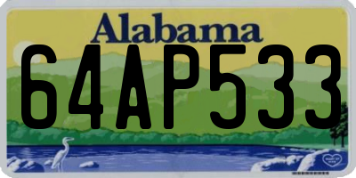 AL license plate 64AP533