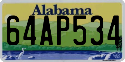 AL license plate 64AP534