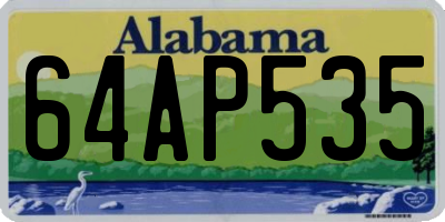 AL license plate 64AP535