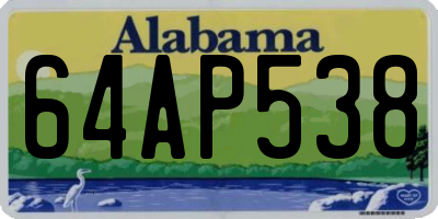 AL license plate 64AP538