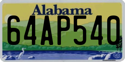 AL license plate 64AP540