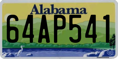AL license plate 64AP541