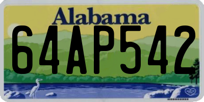 AL license plate 64AP542