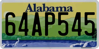 AL license plate 64AP545