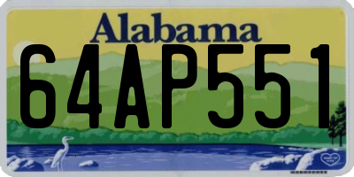 AL license plate 64AP551