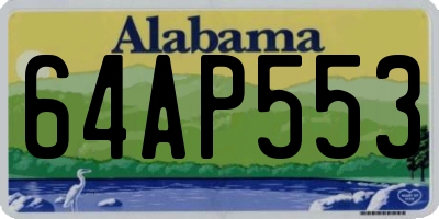 AL license plate 64AP553