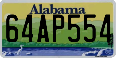 AL license plate 64AP554