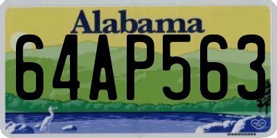 AL license plate 64AP563