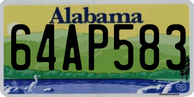 AL license plate 64AP583