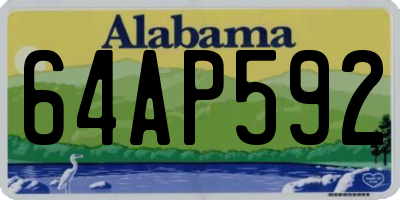 AL license plate 64AP592