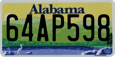 AL license plate 64AP598