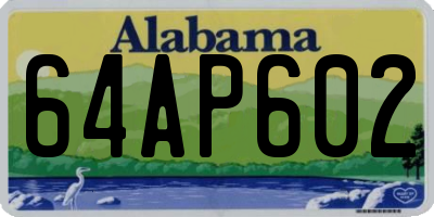 AL license plate 64AP602