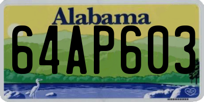 AL license plate 64AP603