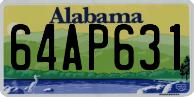 AL license plate 64AP631
