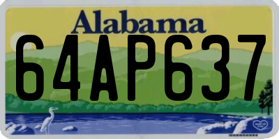 AL license plate 64AP637