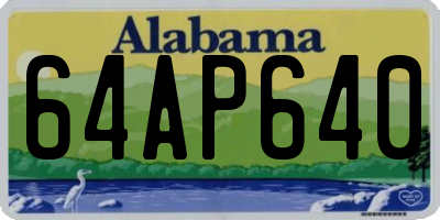 AL license plate 64AP640