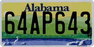 AL license plate 64AP643