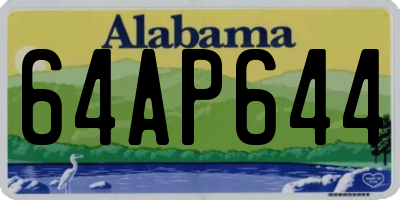 AL license plate 64AP644