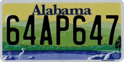 AL license plate 64AP647