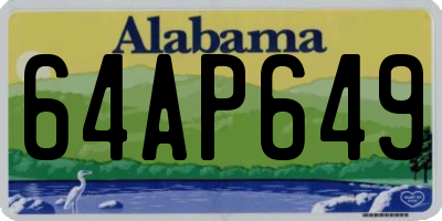 AL license plate 64AP649