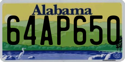 AL license plate 64AP650