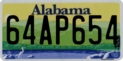 AL license plate 64AP654