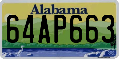 AL license plate 64AP663