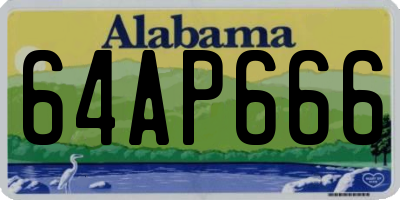 AL license plate 64AP666