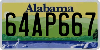 AL license plate 64AP667