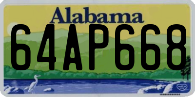 AL license plate 64AP668