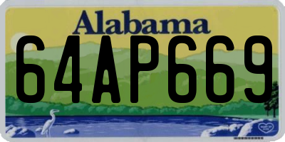 AL license plate 64AP669