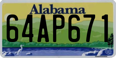 AL license plate 64AP671