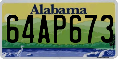 AL license plate 64AP673