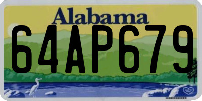 AL license plate 64AP679