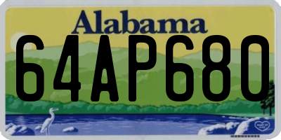 AL license plate 64AP680