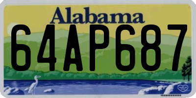 AL license plate 64AP687