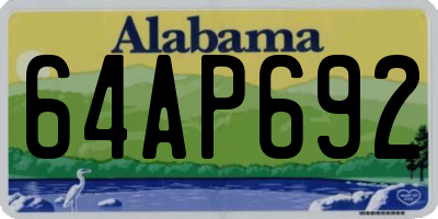 AL license plate 64AP692