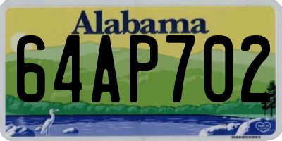 AL license plate 64AP702
