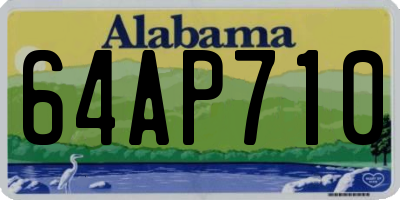 AL license plate 64AP710