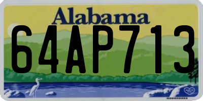 AL license plate 64AP713