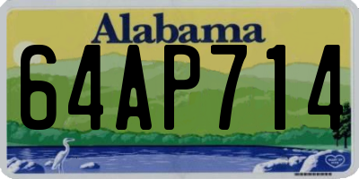 AL license plate 64AP714