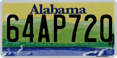 AL license plate 64AP720