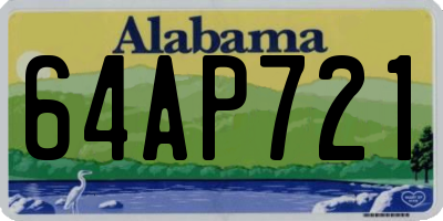 AL license plate 64AP721