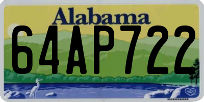 AL license plate 64AP722