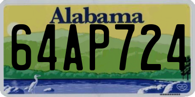 AL license plate 64AP724