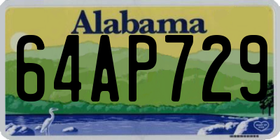 AL license plate 64AP729