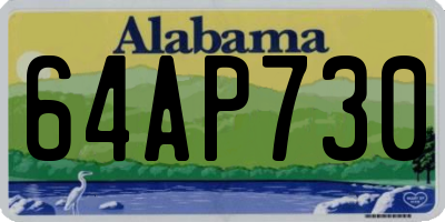 AL license plate 64AP730